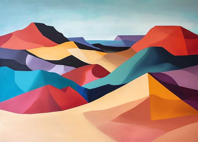 Desert Abstract with Geome