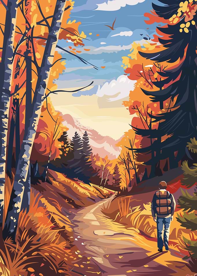 Forrest hiking landscape