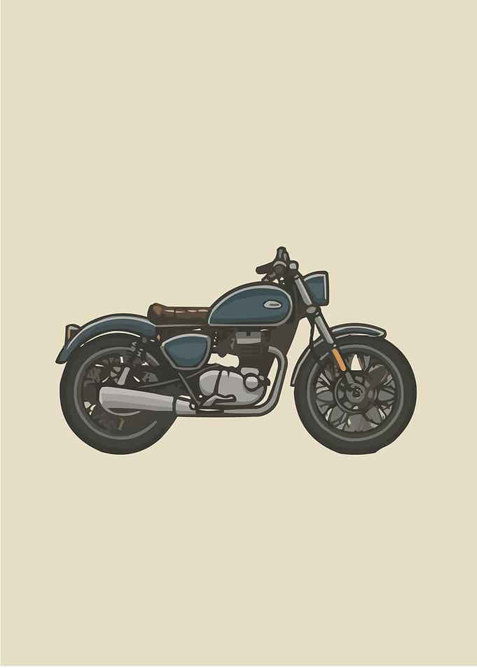 A classic motorcycle