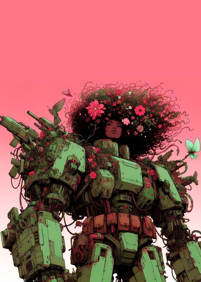 Afro Mecha Warrior 6
