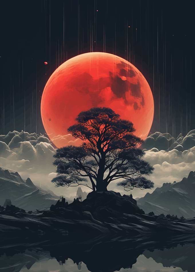 Moon and Tree