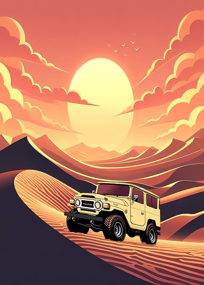 Land Cruiser in the desert