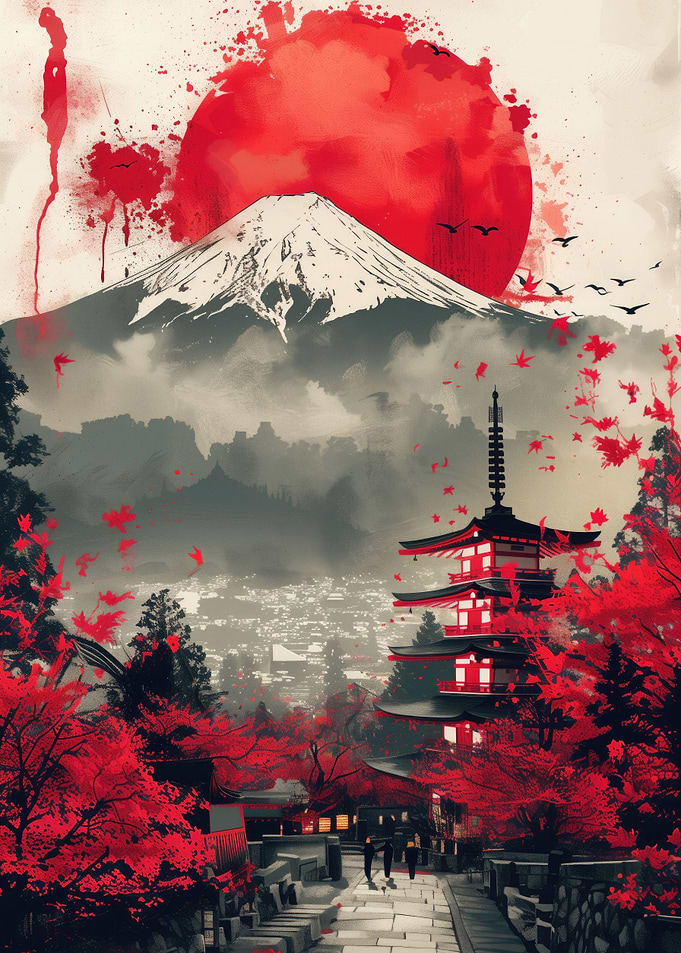 Japan style poster
