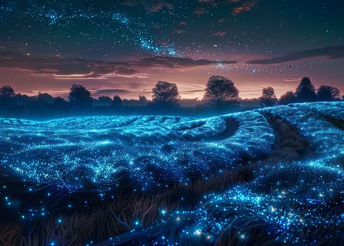 blue field