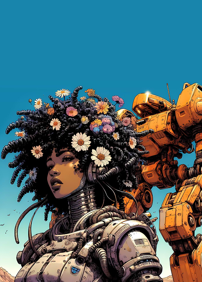 Afro Mecha Warrior 4