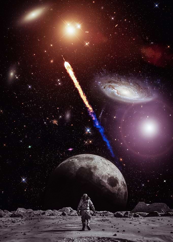 Astronaut explore universe