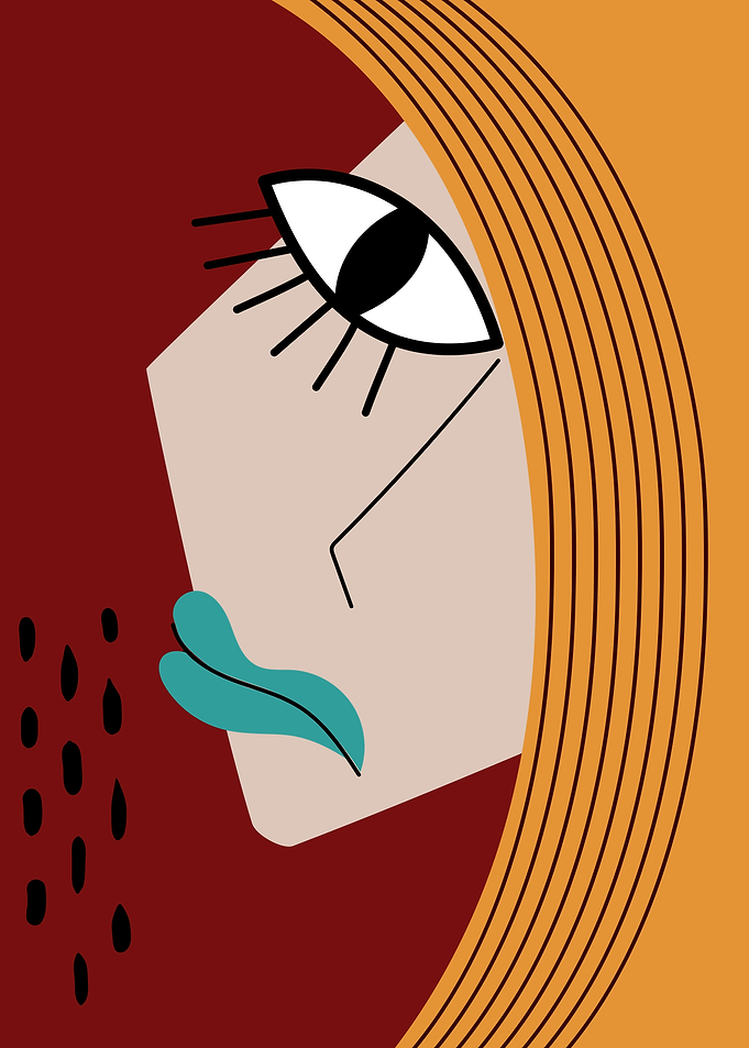 Stylish Woman in sad face