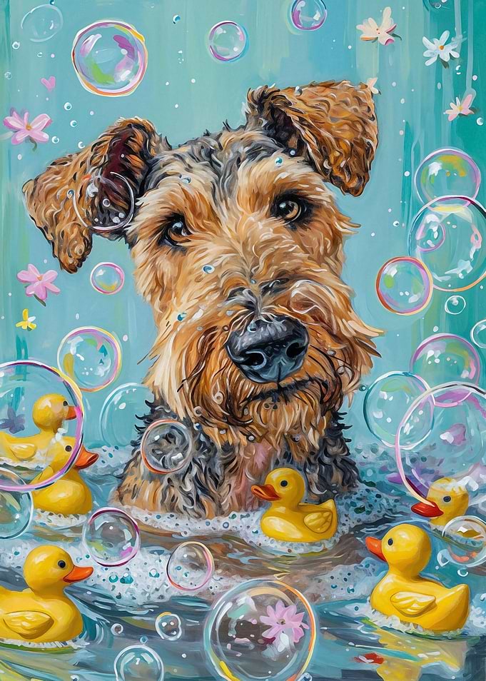 A Airedale Terrier dog