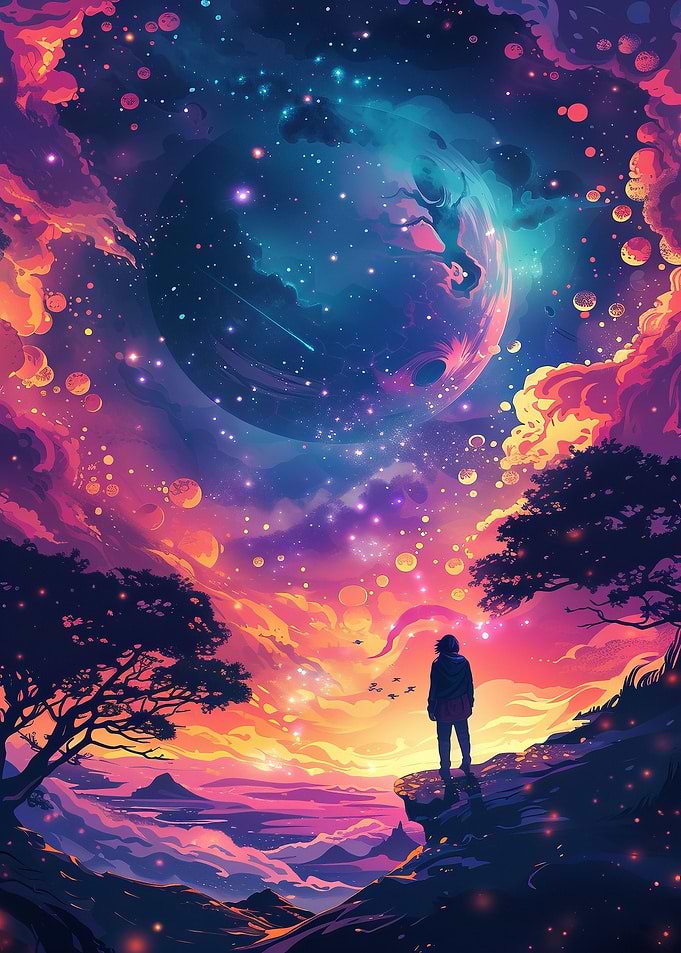 Mountain Galaxy Planet
