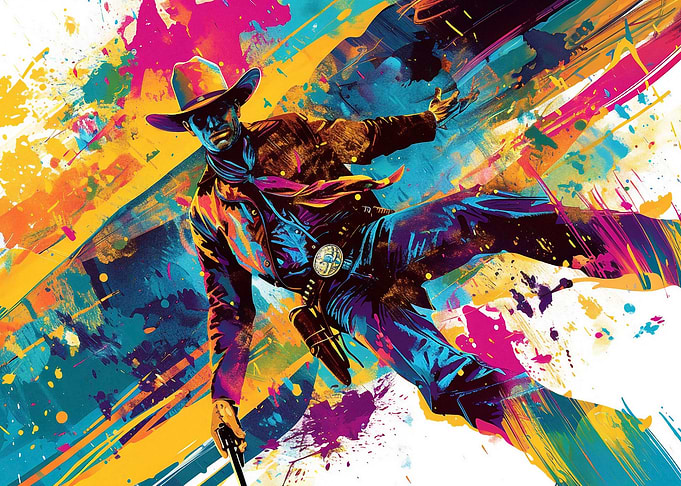 Cowboy Laughs Poster