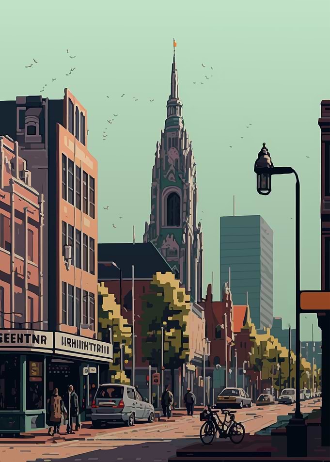 Eindhoven City Pixel Art
