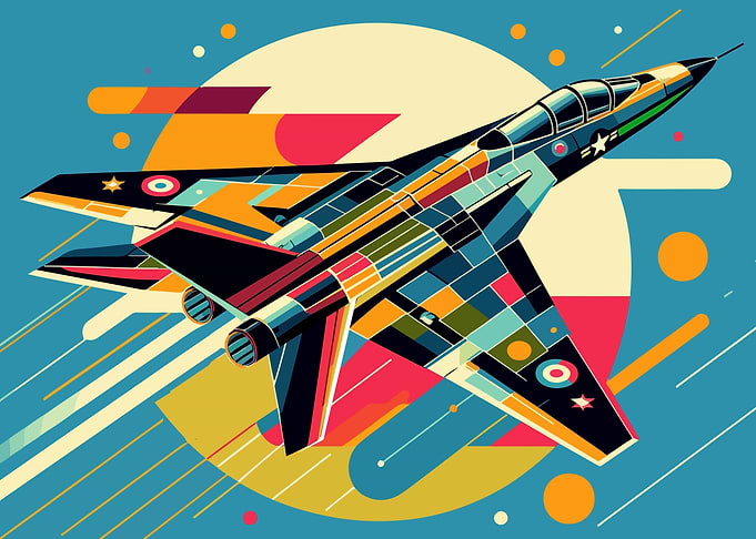 F111 Aardvark wpap pop art