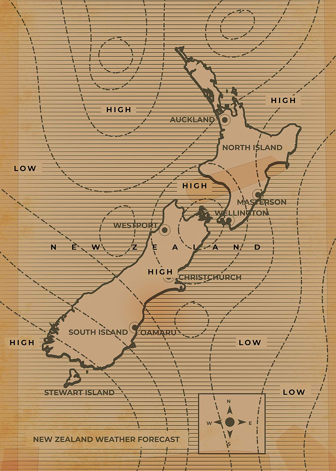 New Zealand weather map
