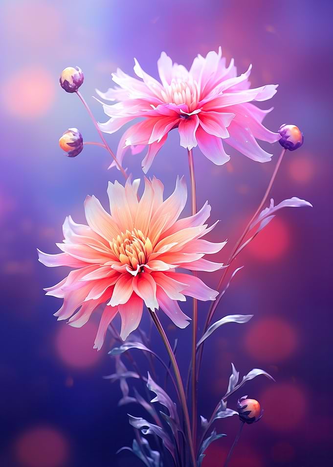 Pink and Orange Flowers