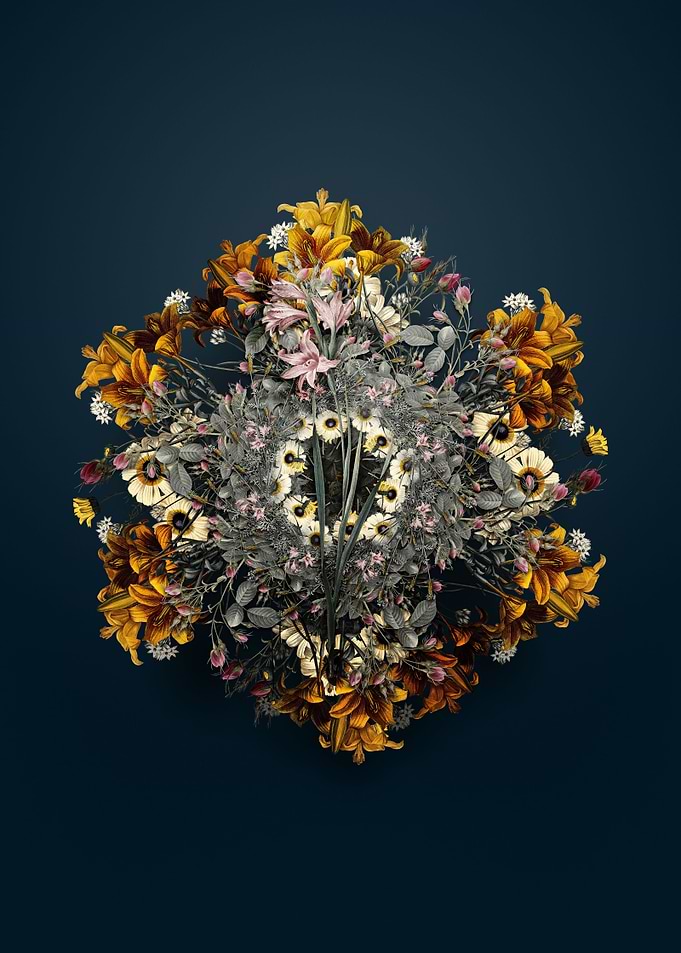Painted Lady Flower Wreath