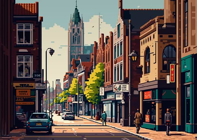 Eindhoven city Pixel Art