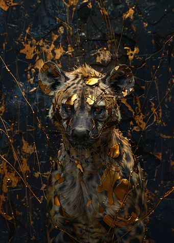 hyena dripping gold