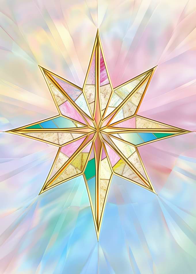 Star Gold Glass Deco