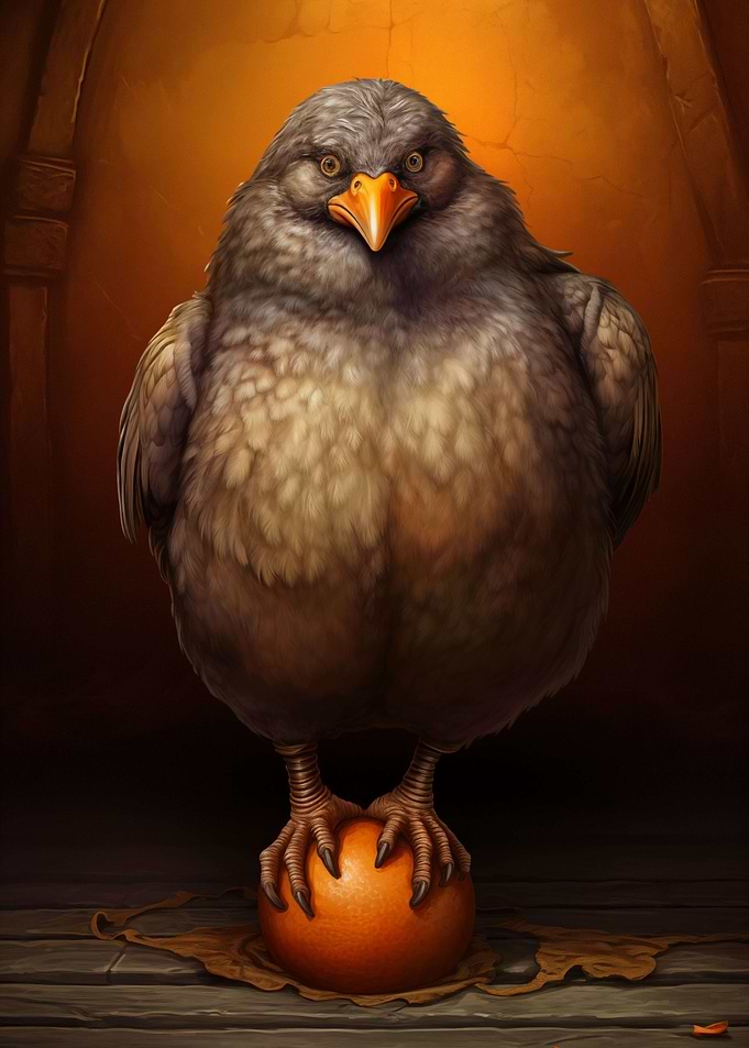 Bird Standing on egg