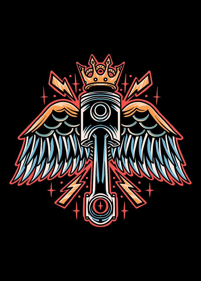 king motorcycle tattoo
