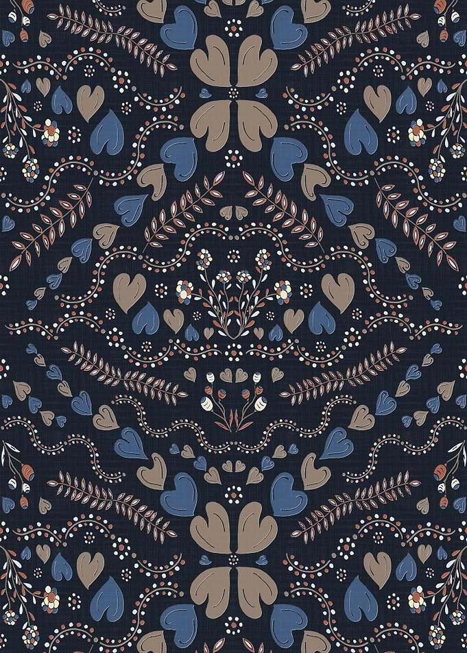 Floral Tiles 8 Blue