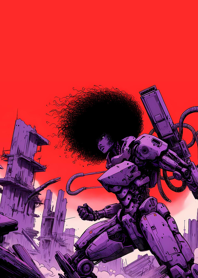 Mech Warrior in Battle