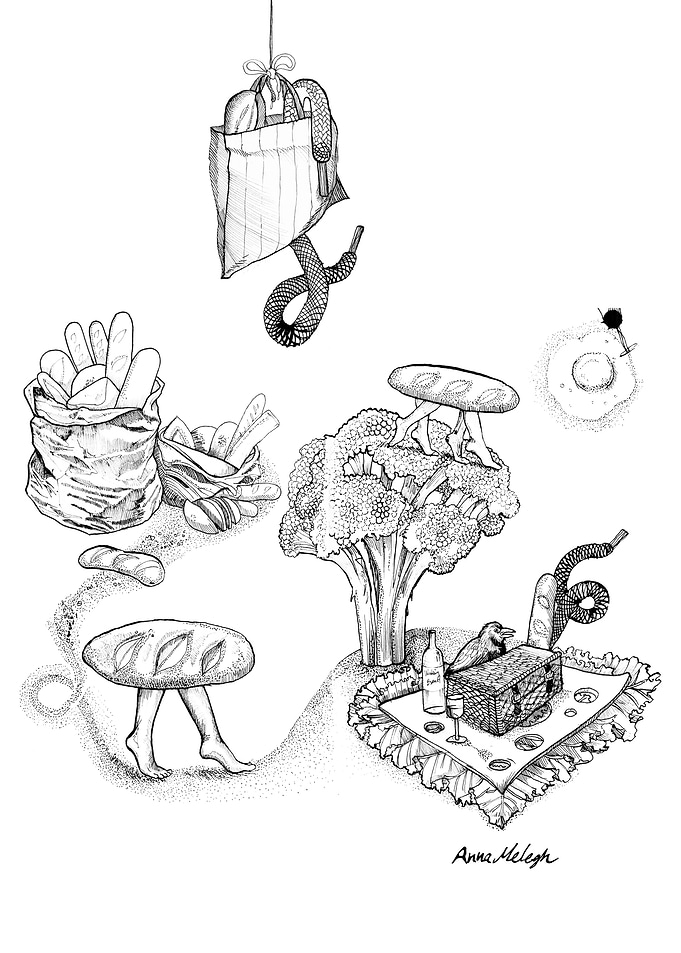 Surreal Bread scene