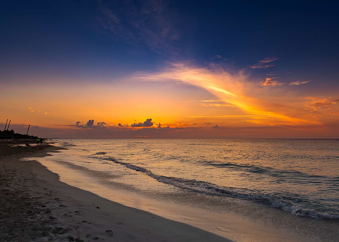 Sunset on an exotic island