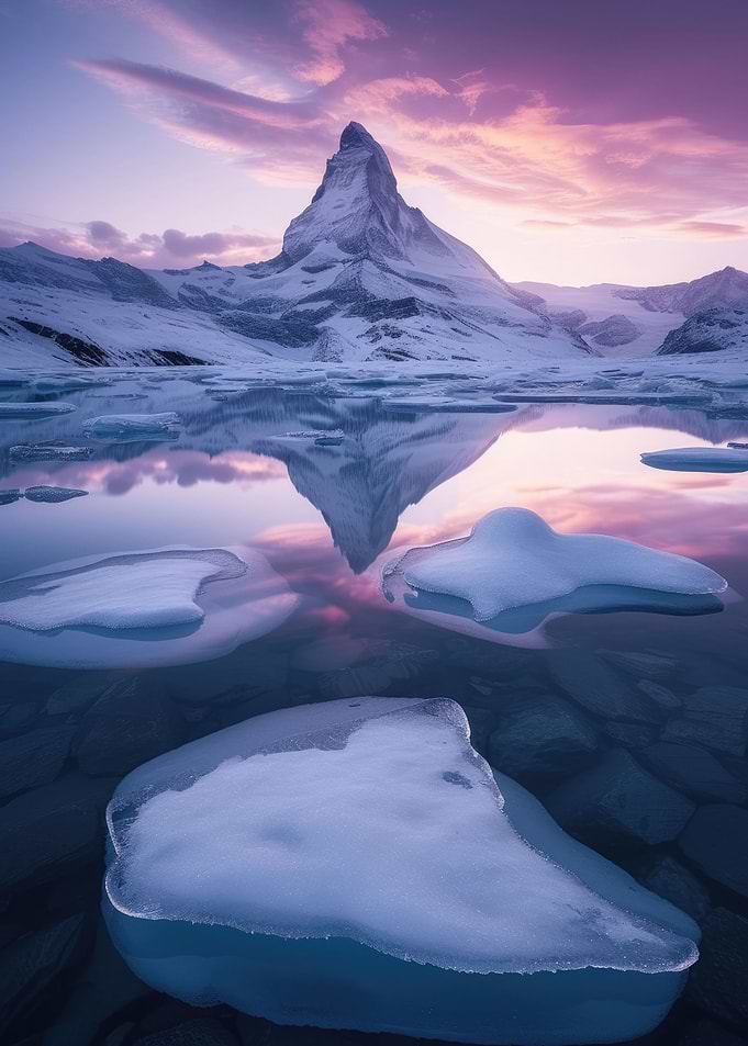 Snowy Mountain Lake