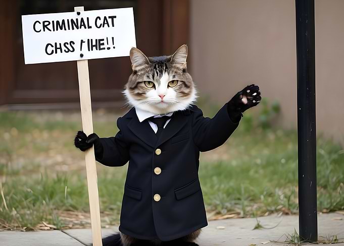Naughty cat