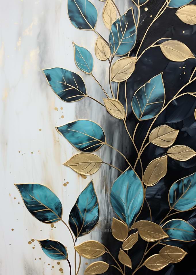 Abstract Botanic Kintsugi