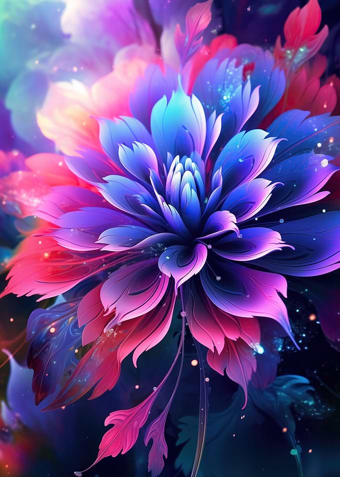 Purple and Red Flower