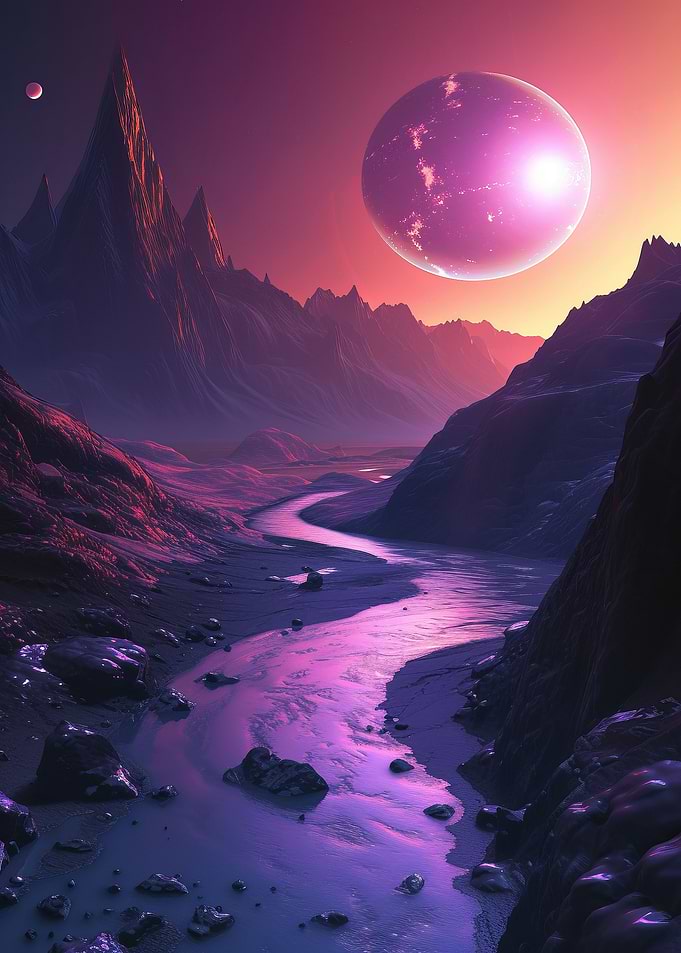Mountain Galaxy Planet