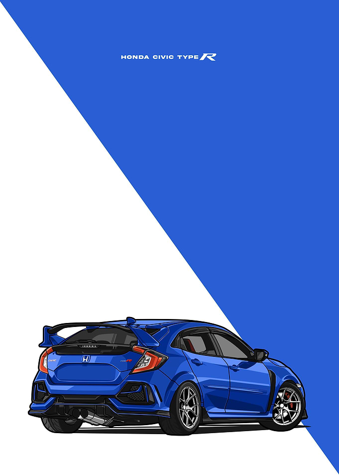honda civic type r blue