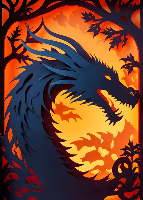 Mystical Fire Dragon