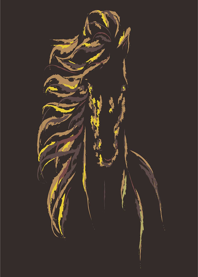 abstract mighty horse