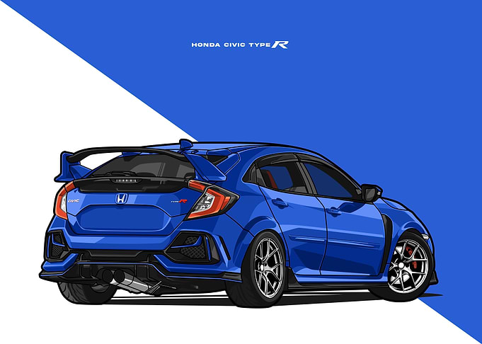 honda civic type r blue