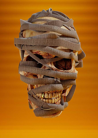 3D Mummy Skull