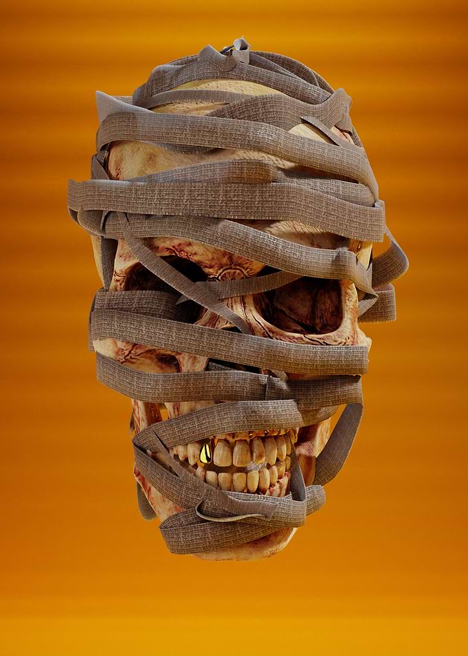 3D Mummy Skull