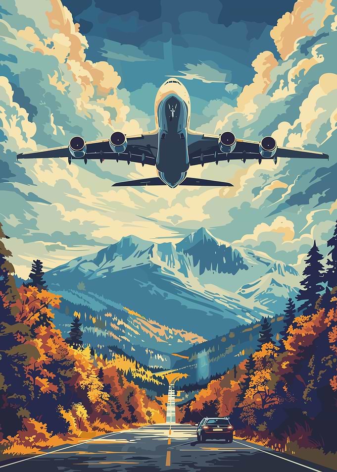 A380 Plane Illustration