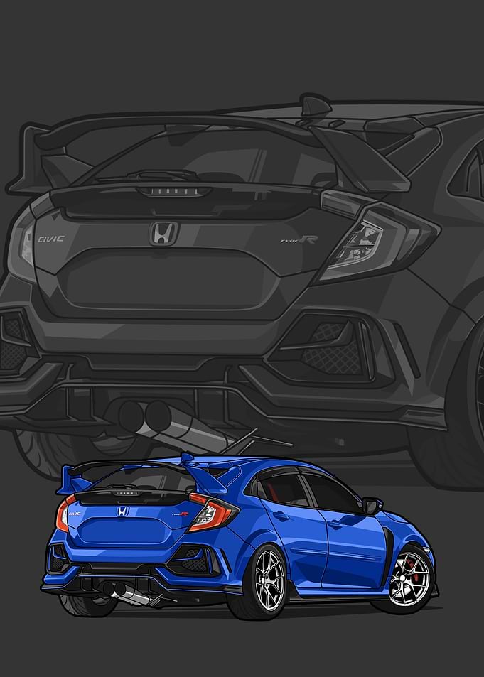 honda civic type r blue