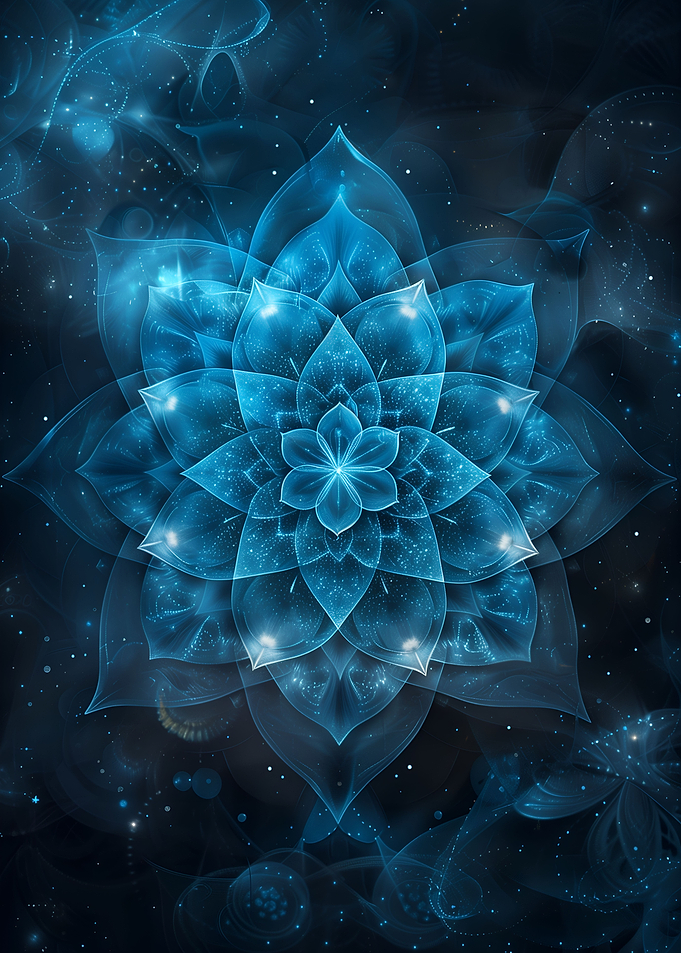 Blue Neon Mandala