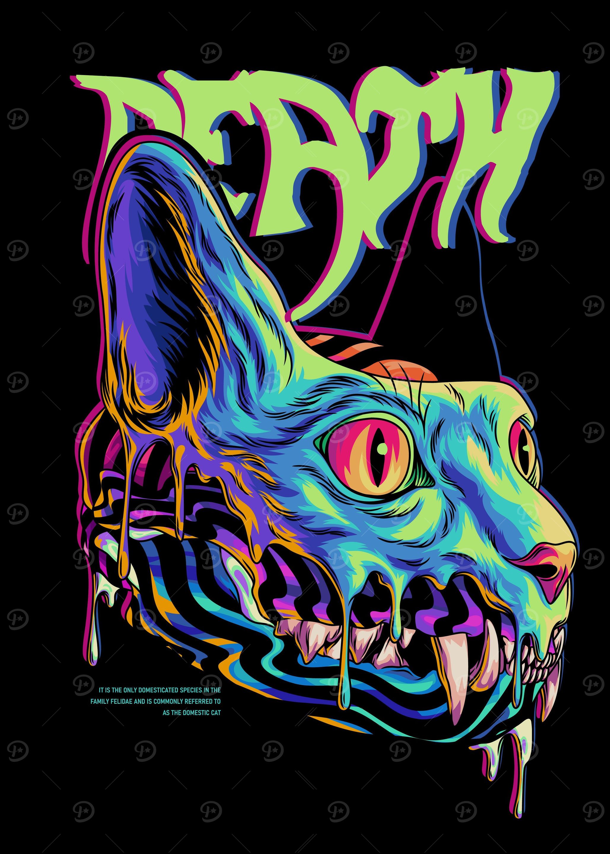Melting Cat With Text