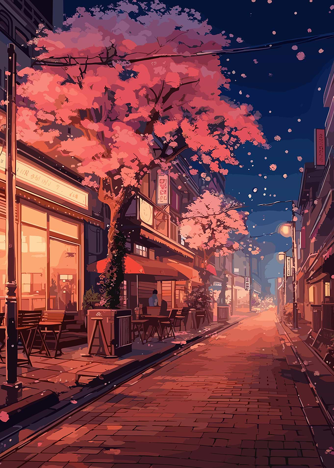 Japanese Street Sakura