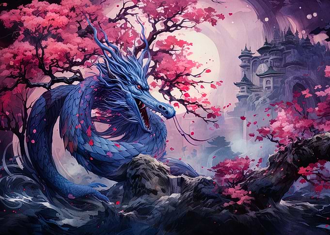 cherry blossom dragon