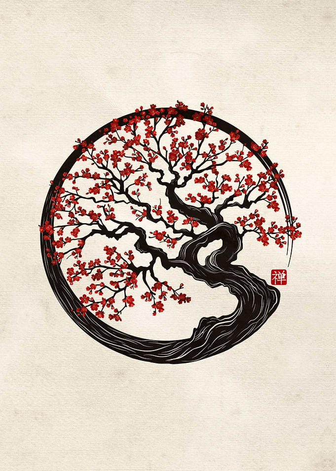 Enso Zen Circle Sakura