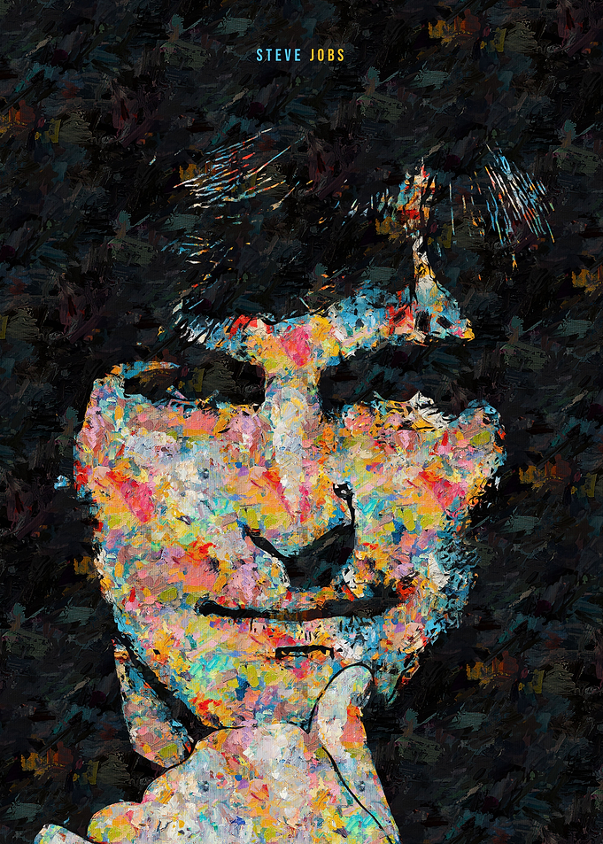 STEVE JOBS ABSTRACT PAINT