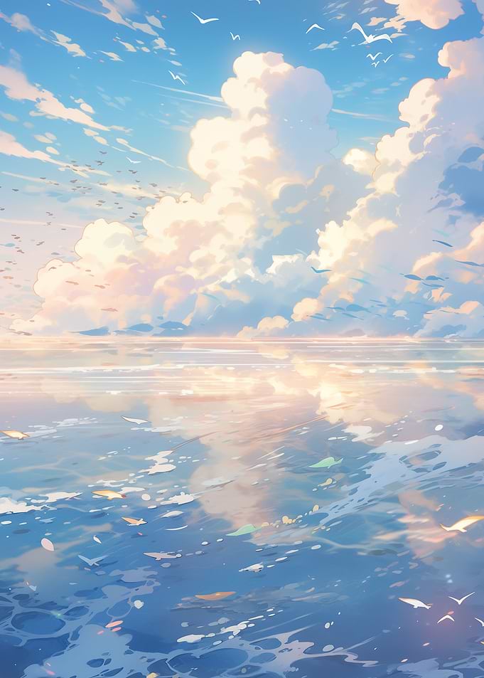 Reflection Anime Landscape
