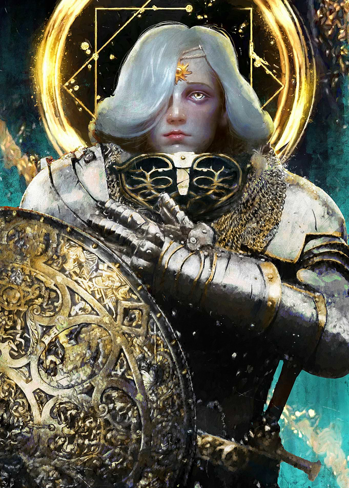 The king shield is golden