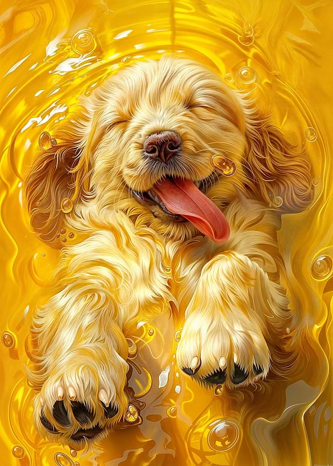 Golden Retriever in Gold
